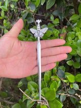 16cm Witch skull Hair Stick  sword woman hair stick Hairpin Amulet Spirit Hair Jewelry For Women