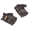 1Pair PU Leather Gloves Outdoor Black Motorcycle Driving Gloves Fingerless Tactical Gloves Hollow Out Half Finger Climbing Glove