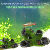 Aquarium Mountain View Moss Tree Moss Driftwood Resin Cave Fish Tank Ornament Decoration