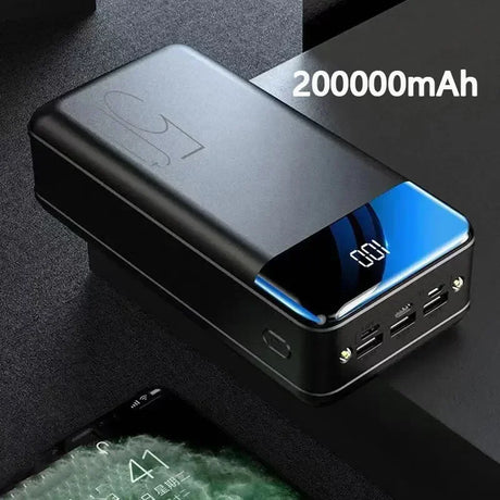 2023New 200000mAh Power Bank Portable Fast Charging PowerBank 3 USB PoverBank External Battery Charger For Mobile Phones Tablet