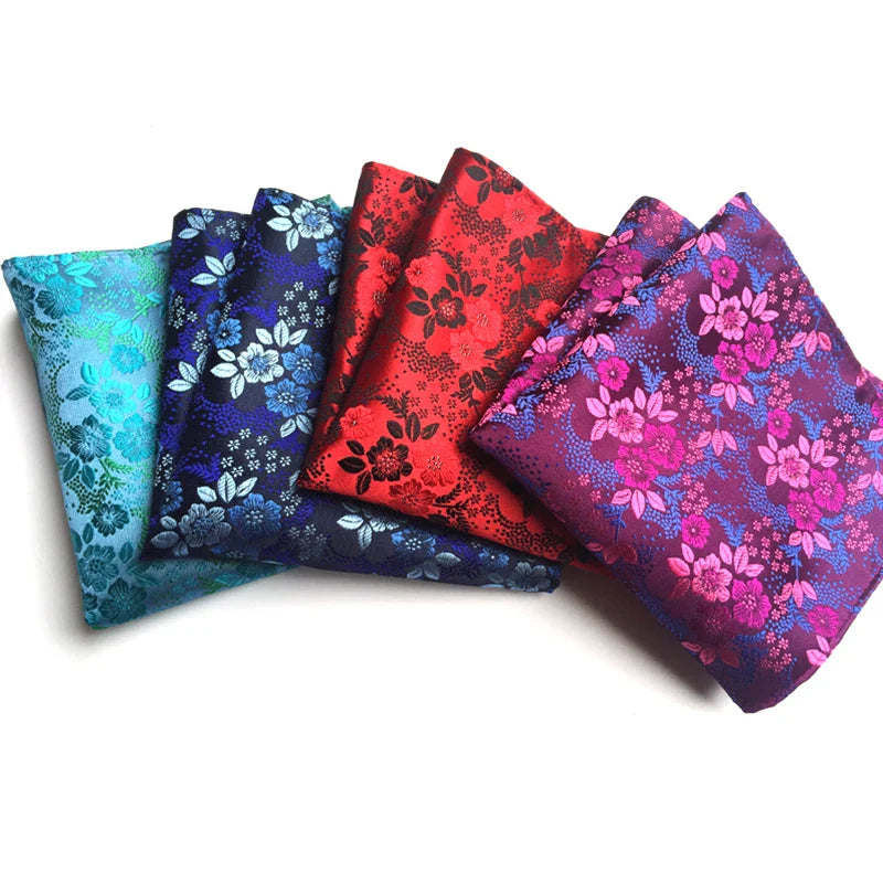 1PC Luxury Formal Wedding Fashion  Handkerchiefs Colorful Mens Pocket Squares Unique Feel Silk