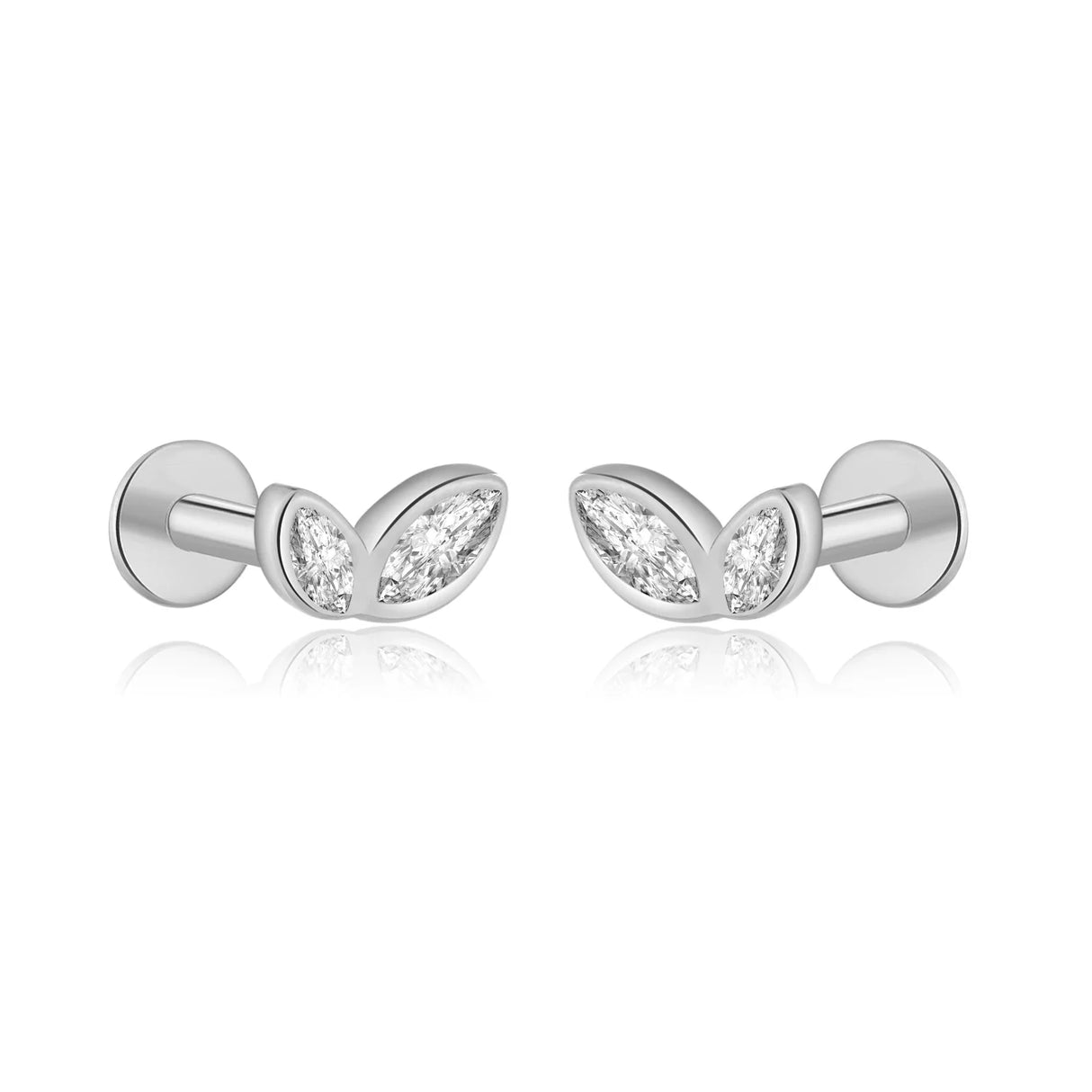 ANDYWEN 925 Sterling Silver 6mm 8mm Proud Queen Flash Baby Angel Piercing Screw Pendientes Stud Earring Women Clips