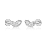 ANDYWEN 925 Sterling Silver 6mm 8mm Proud Queen Flash Baby Angel Piercing Screw Pendientes Stud Earring Women Clips