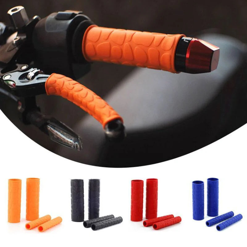 4Pcs Non-slip Rubber Grip Glove Motorcycle Handle Cover Universal Heat Shrinkable Grip Cover Sleeve Handlebar Covers