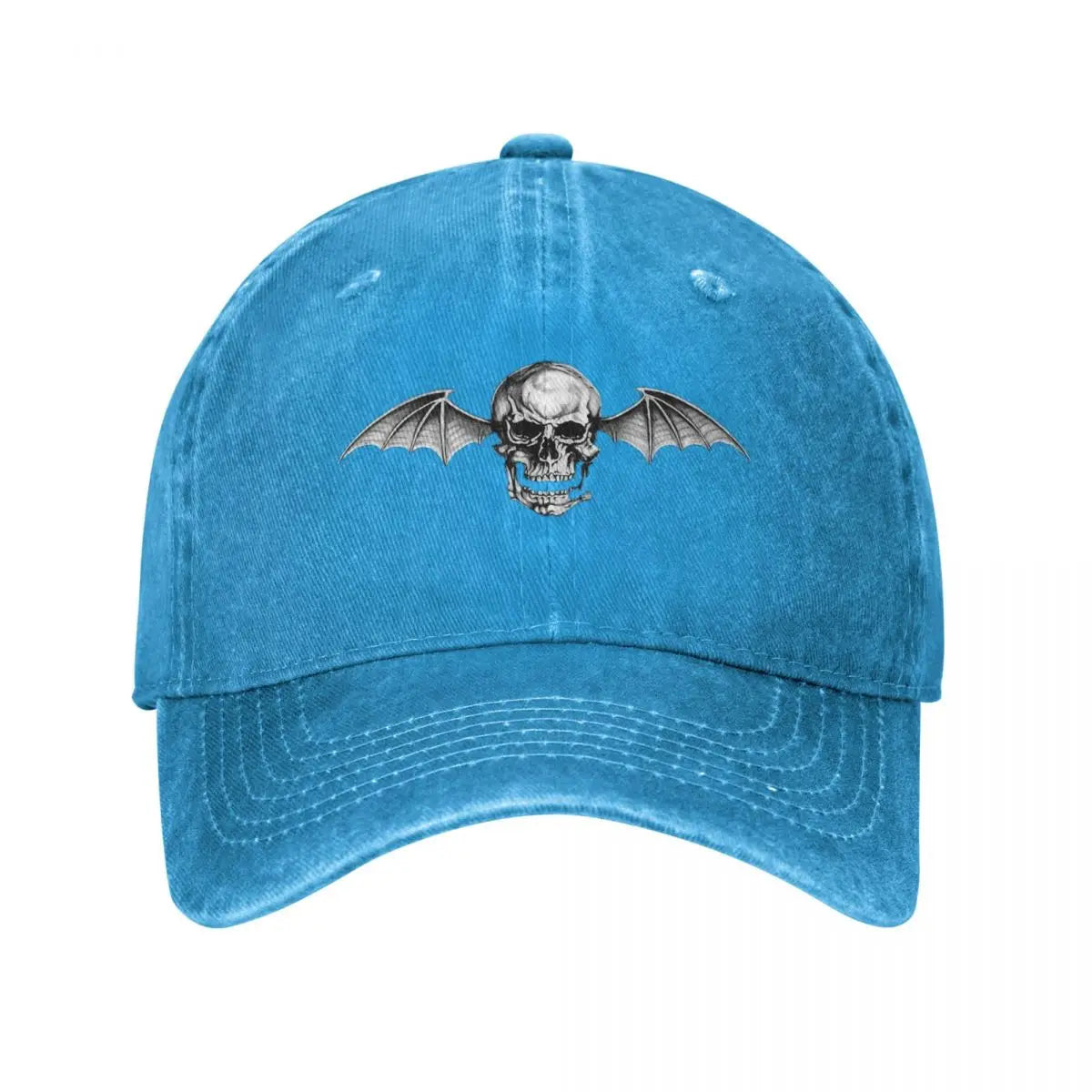 Skull Demon Avenged Sevenfold Band Trucker Hat Outfits Casual Distressed Cotton A7X Dad Hat Casquette For Unisex Adjustable