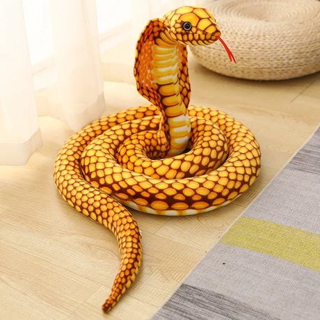 80/170/240cm Simulated Colorful Cobra Plush Toy Stuffed Animals Snakes Plushies Doll Funny Spoof Joke Soft Toys Home Decor