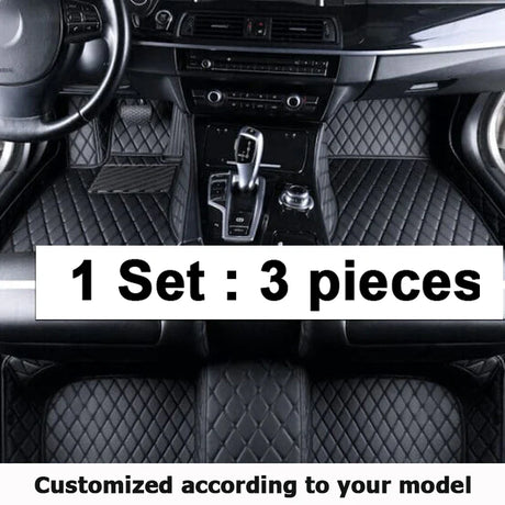 Custom Made Leather Car Floor Mats For Toyota Land Cruiser Prado 120 2003 2004 2005 2006 2008 Carpets Rugs Foot Pads Accessories