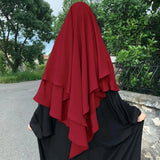 Islamic Prayer Hijab Khimar Muslim Women Niqab Ramadan Overhead Solid Color Middle East Arab Nigeria Turkey Dupattas