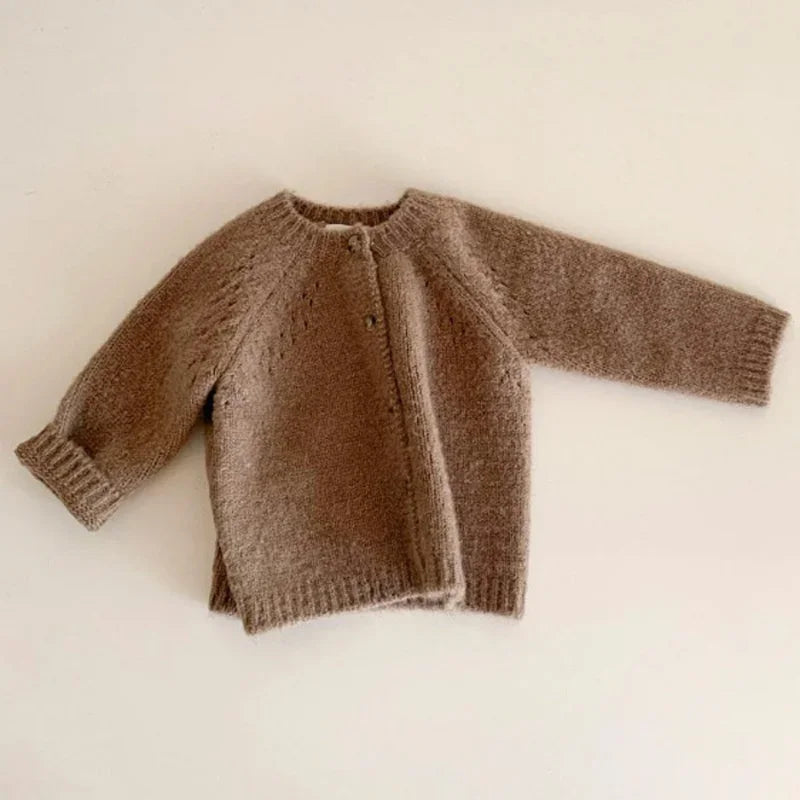 Autumn Spring Newborn Knitwear Long-sleeve Cotton Baby Jacket Tops  Baby Girls Cardigans Toddler Girls Knit Sweater