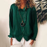 Women's Cotton Solid Long Sleeve Blouse Tops Baggy Button T-Shirt High Quality Clothes Clothing For Plus Size Female 2024