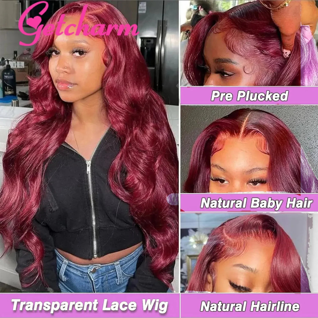 Burgundy Body Wave Lace Front Wig 13X4 13x6 Hd Lace Fronal Wig Red 99J Closure 5X5 Glueless Wig Lace Front Human Hair Wigs