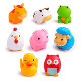 Baby Bath Toys for Kids Bathtub Duck Toy Set,Kids Floating Bath Toys with 6 Pcs  Ducks Fishing Net, Bathroom Toddler Toys Water