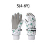 Winter Kids Gloves Thickened Warm Ski Five-Finger Gloves for Children Non-Slip Windproof Boys Girls Snow Accessories 4-12 Years