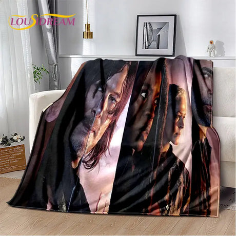 The Walking Dead Horror Soft Plush Blanket,Flannel Blanket Throw Blanket for Living Room Bedroom Bed Sofa Picnic Cover Bettdecke