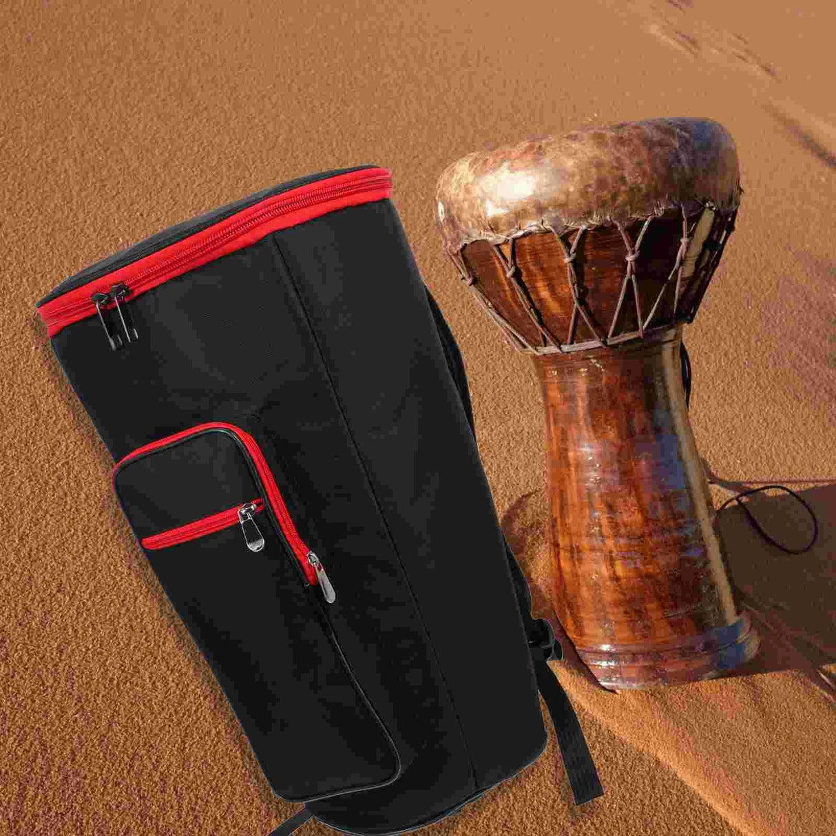 Large Tote Bag African Drum Kit Snare Gig Shoulder Strap Djembe Backpack Storage Carrying Case Musical Instrument Travel