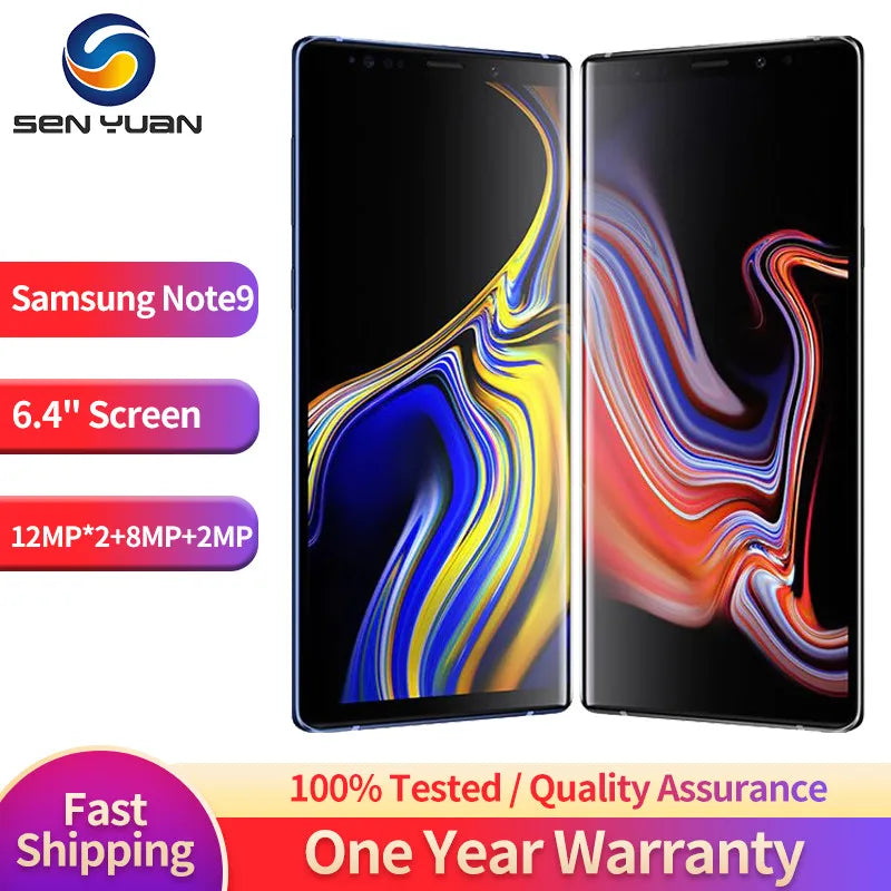 Original Samsung Galaxy Note9 N960FD 4G Mobile Phone 6.4'' Note 9 128GB/512GB ROM Dual SIM CellPhone OctaCore Andriod SmartPhone