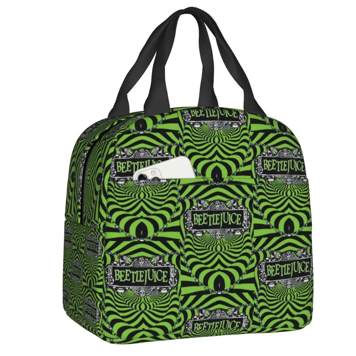 Beetlejuice Sandworm Insulated Lunch Bag for Women Portable Tim Burton Horror Movie Cooler Thermal Lunch Box Work Picnic Bags