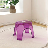 Household Living Room Tea Table Transparent Low Stool Shoes Stool Sofafoot Net Red Backless Chair Bathroom Shower Plastic Stool