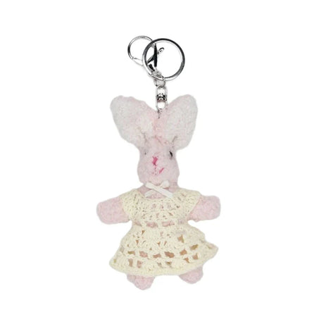 Bunny Heart Phone Chain Korean INS Punk Cute Rabbit Dolls Keychain Bag Decoration Y2K Fashion Jewelry Pendant Accessories Gift