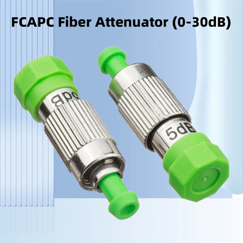 FC APC Fiber Attenuator, Optical Female to Male Adapter, Fiber Equipment Coupler, 3dB, 5dB, 7dB, 10dB, 0-30dB, FTTH, 2PCs