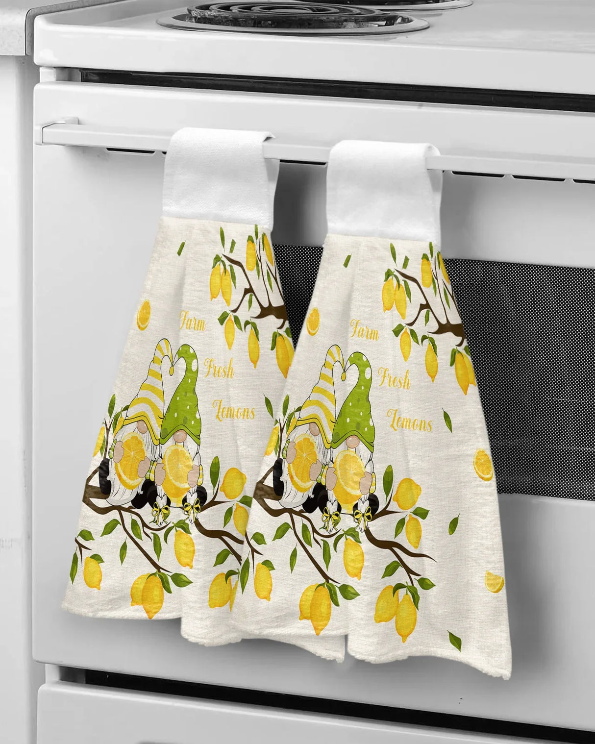 Lemon Summer Fruit Leaves Welcome Kitchen Hand Towel Strong absorbent Towel Washing Room Handkerchief Towel