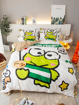 Keeppley Keroppis Animation Derivatives Frog Bedding Sets Australia /Europe/USA Full Queen King Size Quilt Duvet Cover