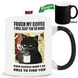 Funny Cat Mugs Coworker Gifts Coffee Spelled Backwards Is Eeffoc Coffeeware Mugen Home Decal Tableware Drinkware Tea Cup Teaware