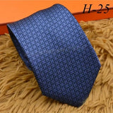 2024 new H Family 100% Silk Tie Creative Stripe Gift for Work Wedding 8cm Suit Accessories necktie  bowties  collared shirt