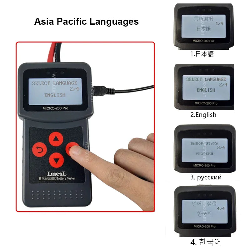 Micro 200 Pro Car Battery Tester Small Clip 12V For Garage Workshop Auto Mechanical Cars Inspection Tools Battery Testers