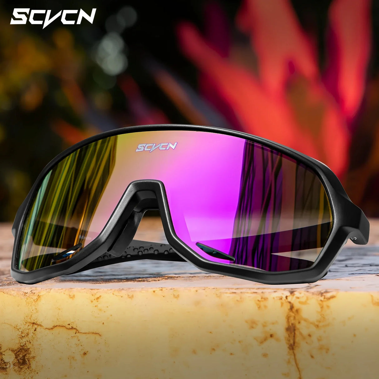 SCVCN-Sunglasses for Men Sport Cycling Glasses Bike Mountain Bicycle Hiking Camping Golf UV400 Protection Glasses Women Baseball
