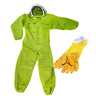 Beekeeper 3D Breathable Cloth Protection Long Sleeve Coverall Gloves Suit  Extra Large Size Beekeeping Bee Farm Tools Supplies