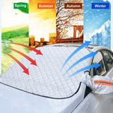 Magnetic Large Size Snow Cover 9 Magnet Adsorption Windproof for SUV/MPV Windshield Sun Shade Cover Anti Frost Sun Protection