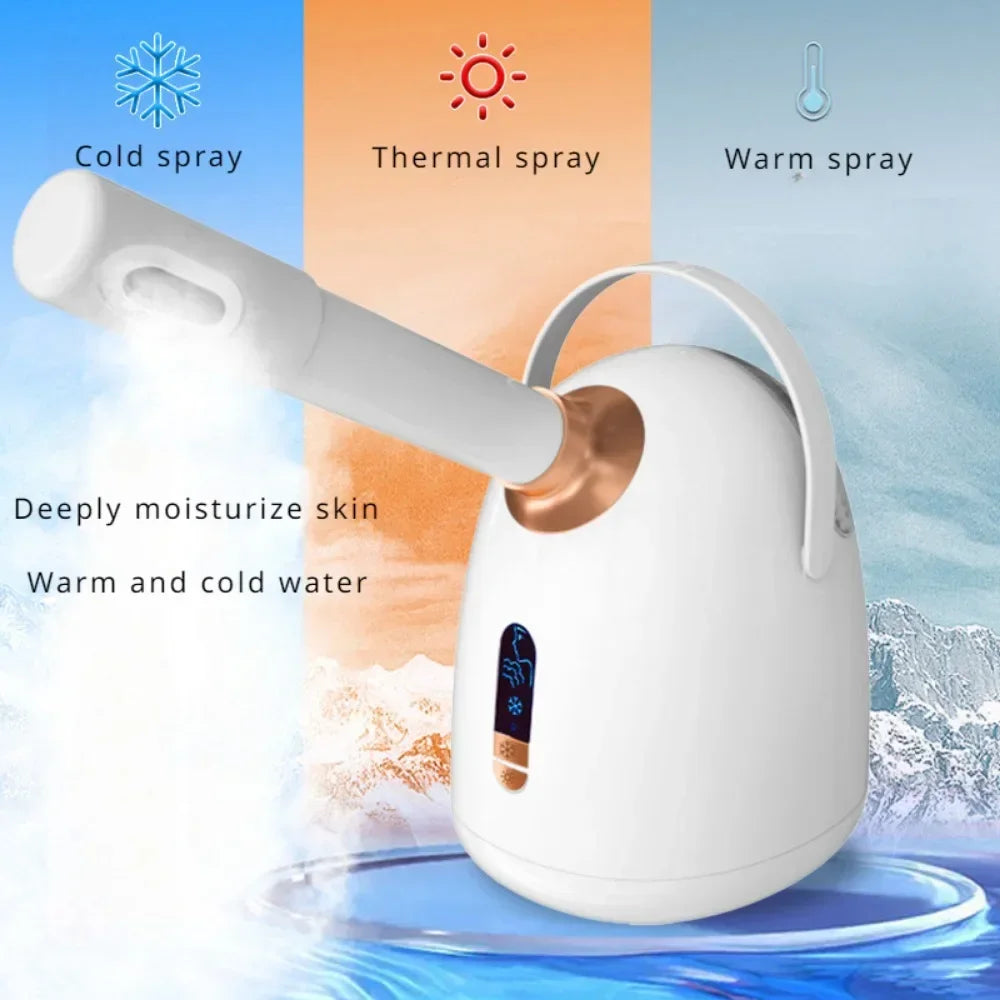 Multifunctional Nano Facial Steamer Moisturizing Hot Cold Face Sprayer Hot steam and Cold steam