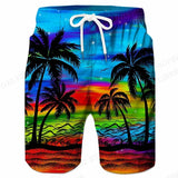 Men's Swimming Shorts Coconut Tree 3d Surfing Board Short Kids Beach Shorts Men Trunk Masculina Swim Trunks Sportwear Briefs Boy