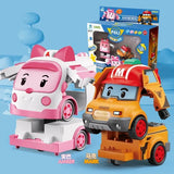 South Korea Poli Robocar Car Transform Vehicle Robot Action Figurine Cartoon Police Car Anime Figure Poli Amber Roy Kid Toy Gift