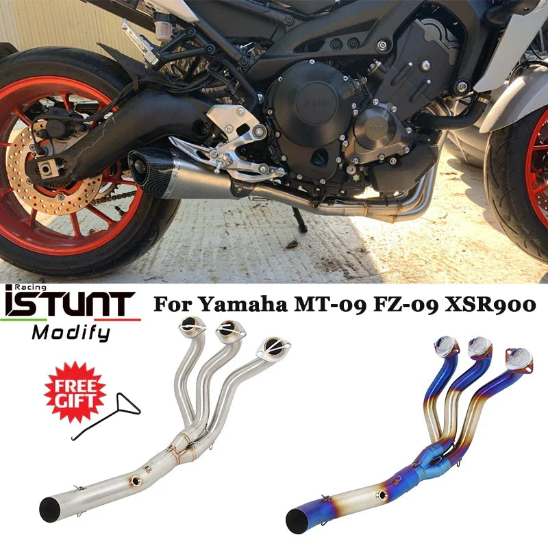 Slip On For Yamaha MT-09 FZ-09 FJ09 MT09 TRACER 900 GT 2015-2020 Motorcycle Exhaust Escape Systems Modify Front Link Pipe 51mm