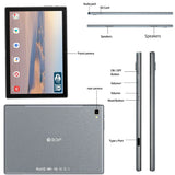 Global Firmware BDF Tab G10 Android12 Tablet Pad 10.1 Inch WiFi 3G/4G Lte Network Octa Core 8GB 128GB Tablet Android 12