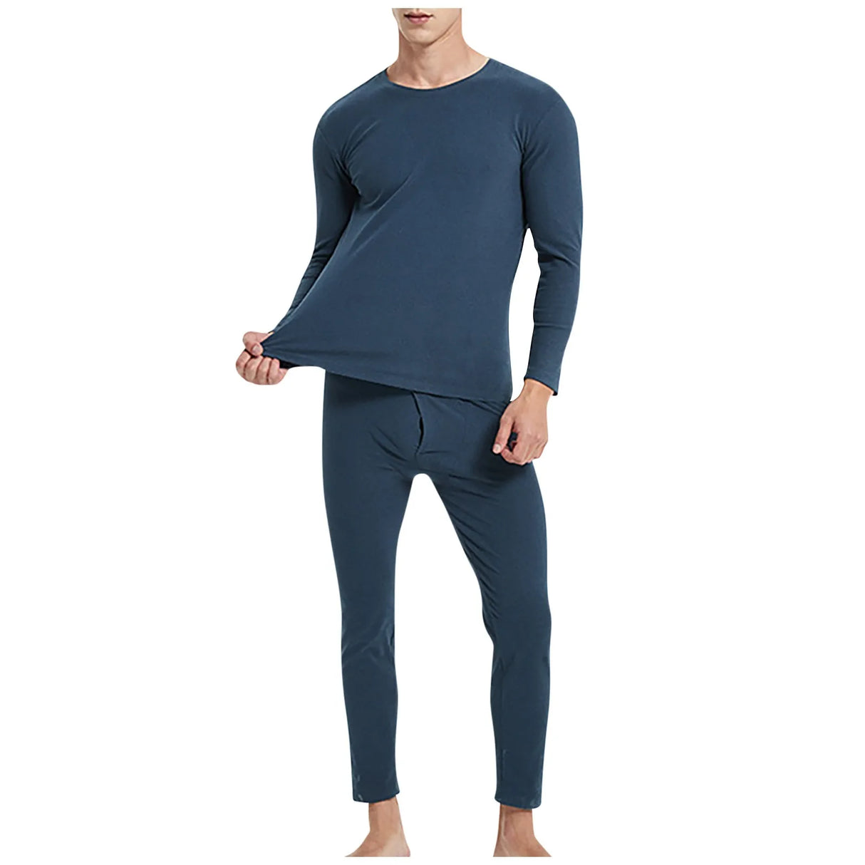 Winter Men Thermal Underwear Sets Thermal Long Pants Legging Homme Sexy Plus Velvet Pajamas Set Casual Thickened Men Underwear