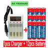 Dolidada 2023 New Tag 9800 MAH rechargeable battery AA 1.5 V. Rechargeable New Alcalinas drummey +1pcs 4-cell battery charger