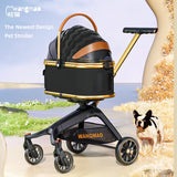 Wangmao Stroller 3 in 1 Puppy Shopping Cart Cat Bag Detachable Lightweight Strollers Folding Cart Puppy Trolley Dog Carrier 2024