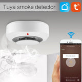 Tuya Smart WiFi 90DB Smoke Detector Sensor Alarm Home Security System Siren Fire Protection Smart Life APP Notification