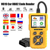 V619 12V Car OBD2 Diagnostic Tools OBD 2 Scanner Check Engine System Battery Tester Code Reader O2 Sensor Test Auto Accessories