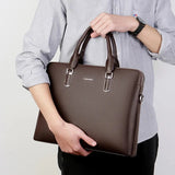 New Luxury Cow Genuine Leather Business Men's Briefcase High Capacity Male Shoulder Bag Men Messenger Tote Computer s