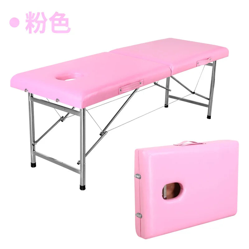 60x65x180cm Portable Massage Table Professional Foldable Beauty Spa Tattoo Therapy Couch Bed Salon Furniture Lightweight