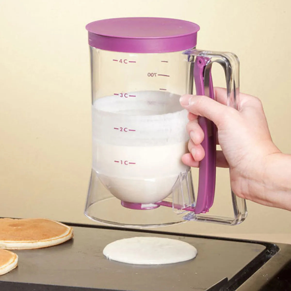 900ML Pancake Batter Dispenser Flour Paste Separator for Cupcake Waffles Muffin Mix Cake Bakeware Kitchen Measuring Baking Tool