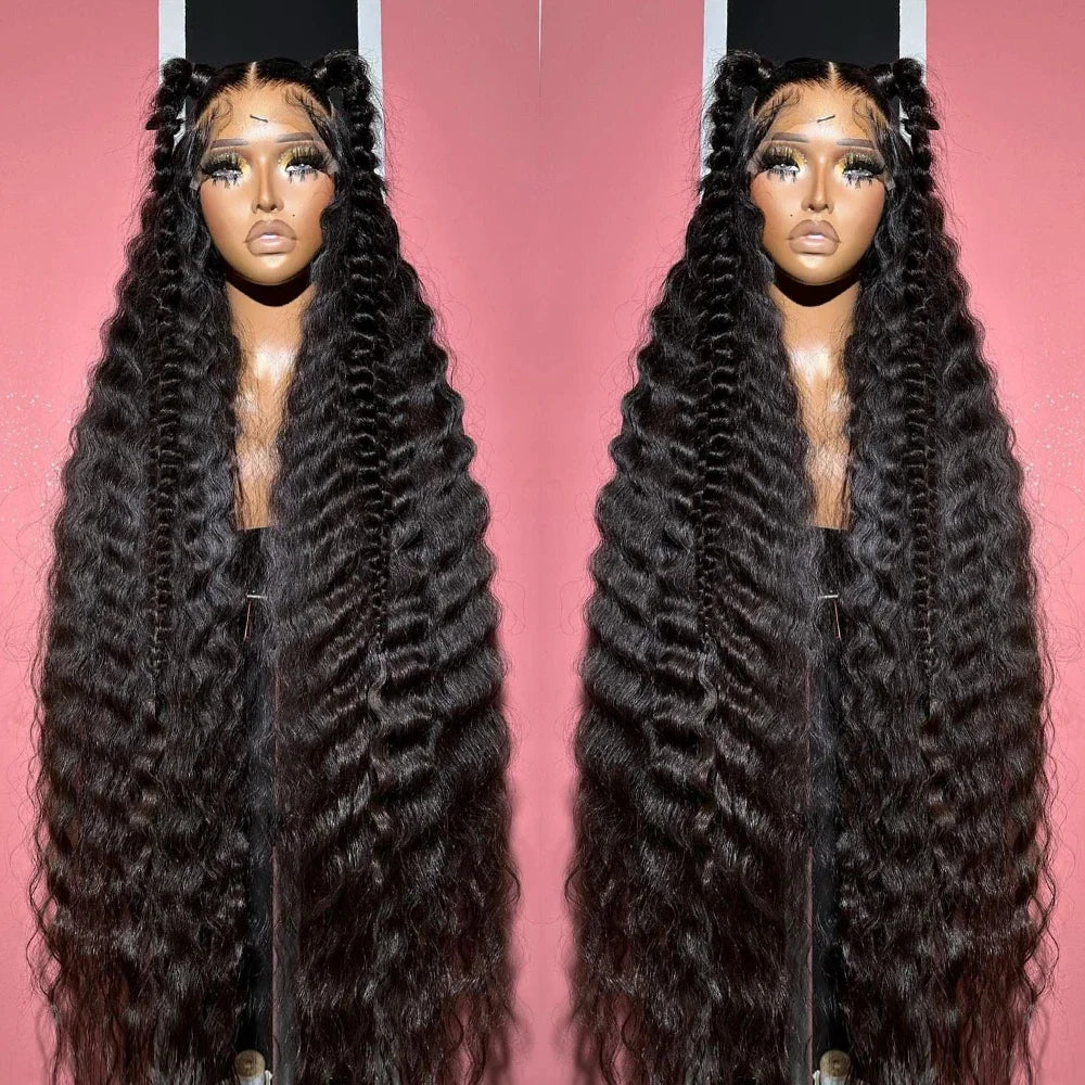 Loose Deep Wave 13x6 13x4 Hd Lace Frontal Wig 30 40 Inch 360 Full Water Wave Lace Front Wig 5x5 Hd Closure Curly Human Hair Wigs