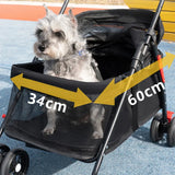 Pet Products Dog Cat Carrying And Strollers Folding Pet Cart Carrier With Wheels Puppy Conveyors Trolley Car For Small Animals