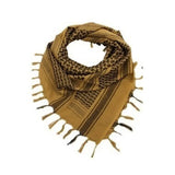 Arab Square Scarf Muslim Shawl Plaid Stripe Printed Outdoor Scarf Wind and Sand Neck Cover