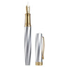 Hongdian N11 Fountain Pen EF/F Nib with Converter, Polygonal Aluminum Alloy Writing Gift Pen Set