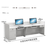 Modern Cash Register Clothing Store Counter Reception Desks Light Luxury Simple Hairdressing Beauty Salon Bar Table with Light